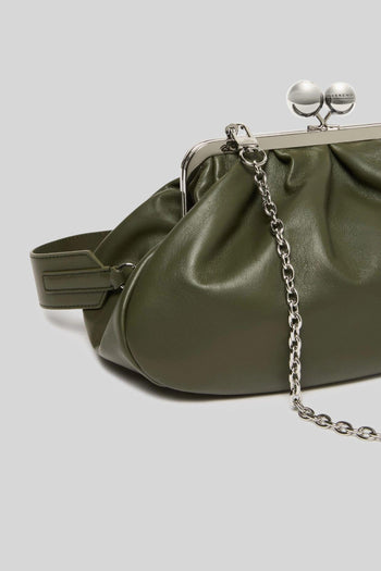 Max Mara Pasticcino Bag Medium Nappa Lucida Montone Verde Militare Donna - 2