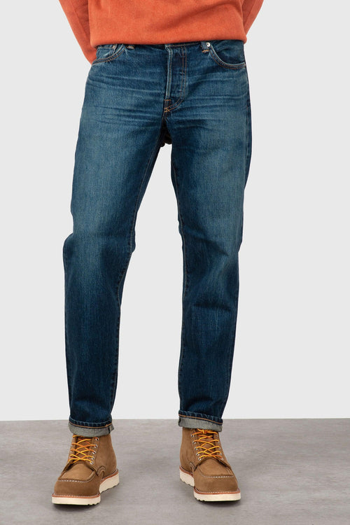 Jeans Regular Tapered Blu Medio Uomo