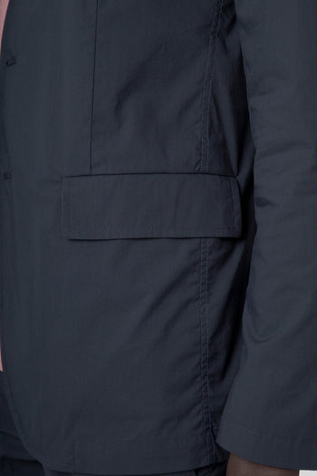 Blazer Kuki Light In Popeline Comfort Blu Uomo - 6