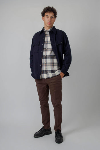 Tintoria Mattei Camicia Check Panna/blu Uomo - 7