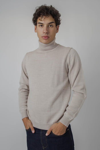 Maglia Dolcevita Beige Uomo - 3