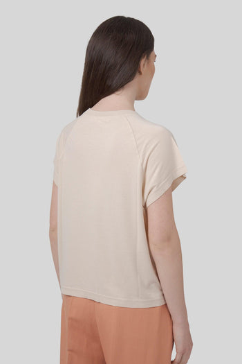 T-shirt Lyocell Tricia Beige Chiaro Donna - 3