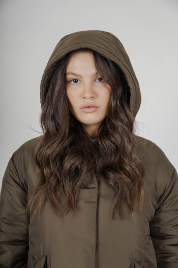 Parka Americano Verde Militare Donna - 2