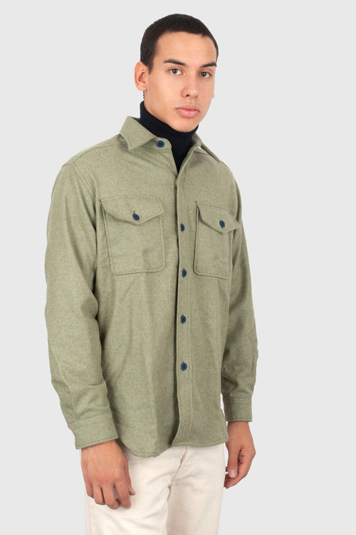 Overshirt Cpo Verde Chiaro Uomo