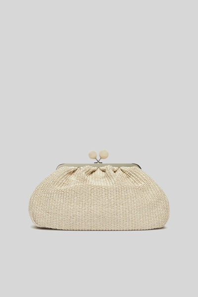 Max Mara Pasticcino Bag Medium Effetto Rafia Tortora Donna