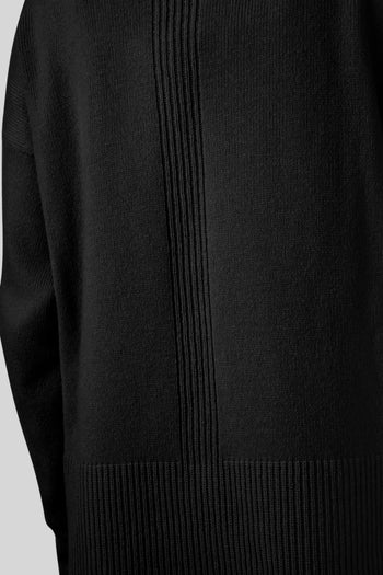 Maglia Girocollo Lana Cashmere Nero Donna - 6