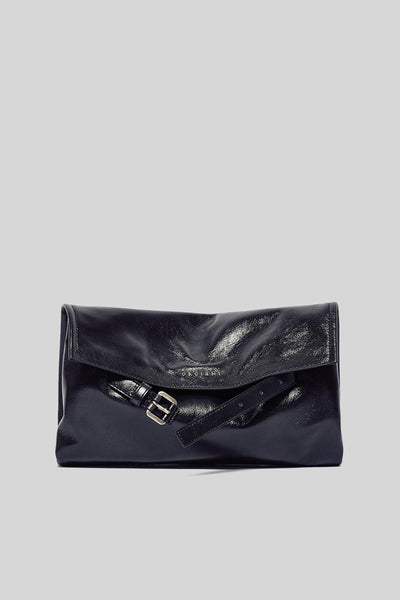 Clutch Venus In Pelle Lucida Gotham Nero Donna