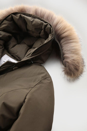 Arctic Raccoon Parka Verde Militare Donna - 6