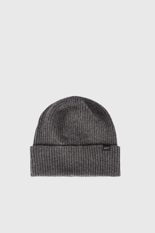 Knitted Ribbed Beanie Grigio Unisex