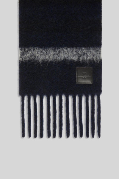 Max Mara Sciarpa In Misto Alpaca Blu Scuro Donna