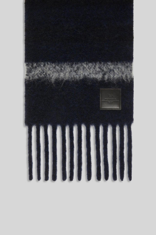 Max Mara Sciarpa In Misto Alpaca Blu Scuro Donna