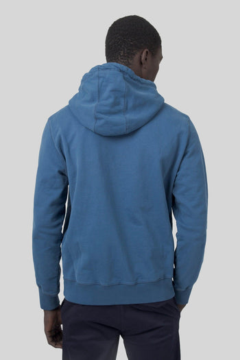 Felpa Hooded Avio Uomo - 5