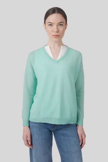 Maglia Angelica Verde Acqua Donna - 3