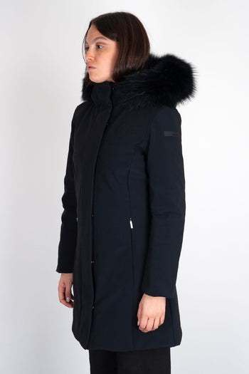 Piumino Winter Long Fur Wom Nero Donna - 3