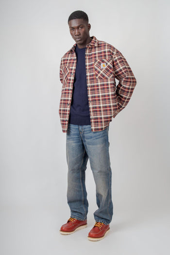 Wip Cronyn Shirt Jac Check Beige/bordeaux Uomo - 8