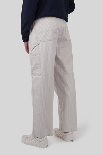 Wip Mercer Single Knee Pant Stripe Bianco/grigio Uomo - 5