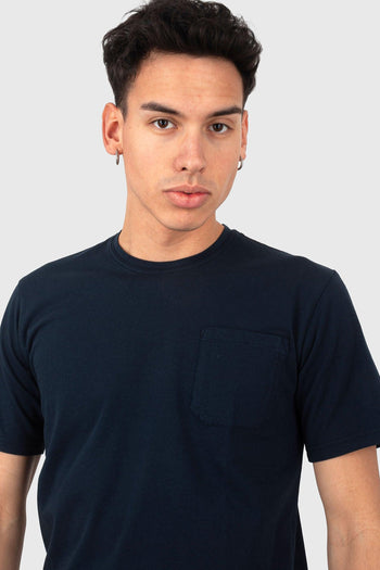 T-shirt In Jersey Di Cotone Blu Navy Uomo - 2