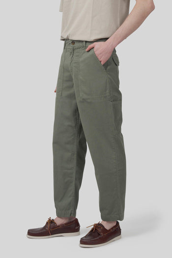 Pantalone Milton Herringbone Verde Uomo - 5
