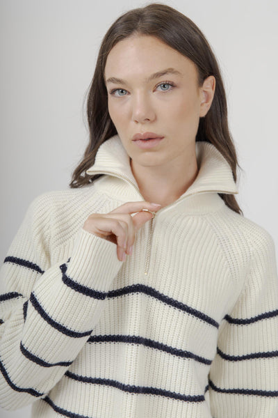 Maglia Pascale Bianco/blu Donna