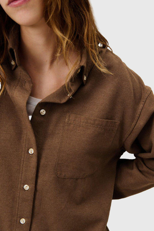 Camicia Dakota Flanella Marrone Donna - 2