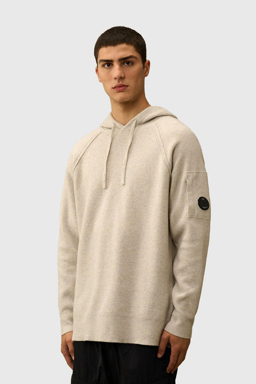 Maglia Lambswool Grs Waffle Hooded Bianco Off Uomo - 1