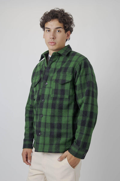 Jac-shirt Verde/nero Uomo