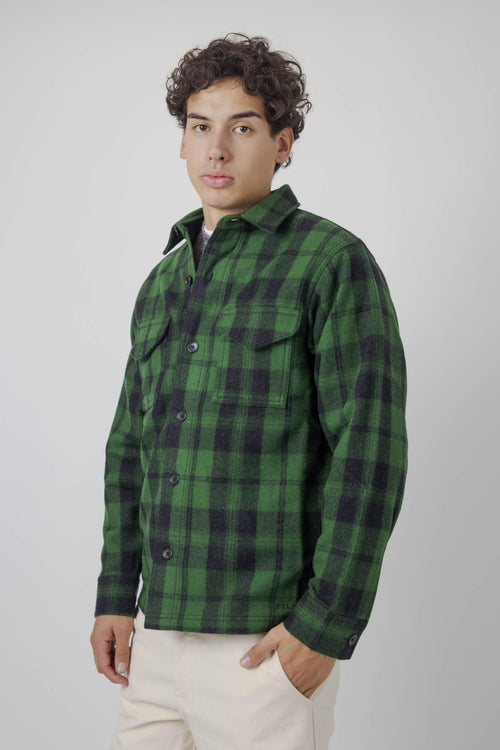 Jac-shirt Verde/nero Uomo