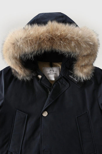 Arctic Parka In Ramar Cloth Con Pelliccia Removibile Blu Uomo - 5