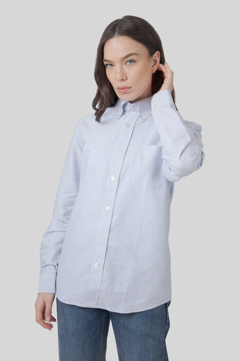 Camicia Doubling Ox Bianco/azzurro Unisex - 7