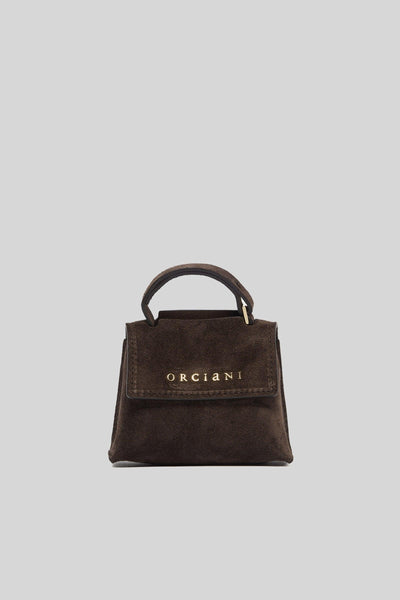 Charm Mini Sveva Peach In Suede Testa Di Moro Donna