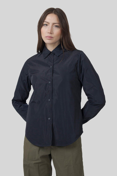 Camicia Glue Sfoderata Poliestere Tecnico Blu Scuro Donna