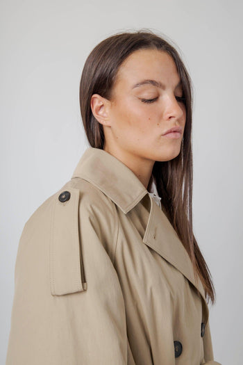 Max Mara Trench In Gabardina Ghia Beige Donna - 2