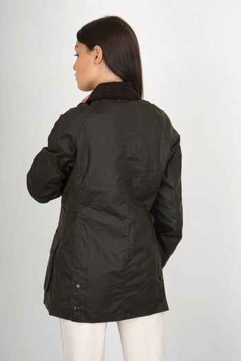 Giubbotto Beadnell Wax Olive Verde Oliva Donna - 3