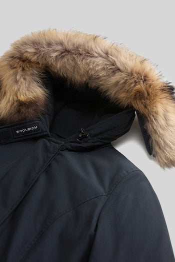 Arctic Parka In Ramar Cloth Con Pelliccia Removibile Blu Navy Donna - 4