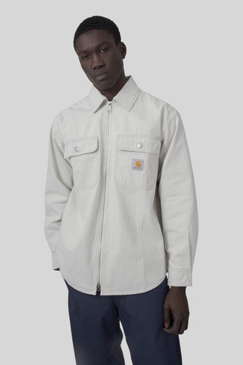 Wip Mercer Shirt Jac Bianco/grigio Uomo - 6