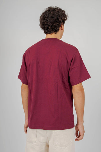 "off The Wall" T-shirt Left Chest Ii Bordeaux Uomo - 3