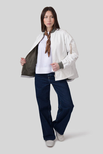 Bomber Over Train Bianco/verde Donna - 2