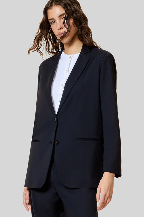 Blazer Zummer Wooltech Boyfriend Blu Donna