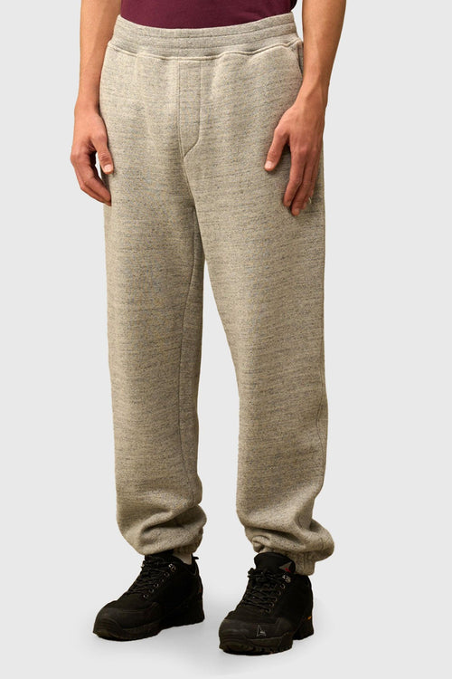 Pantalone Jogging In Melange Japanese Fleece Grigio Melange Uomo