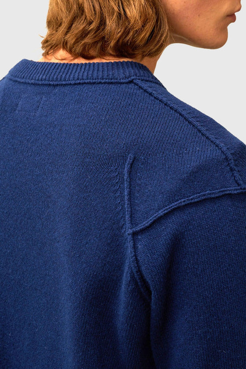 Maglia Lambswool Grs Crew Neck Blu Uomo - 2