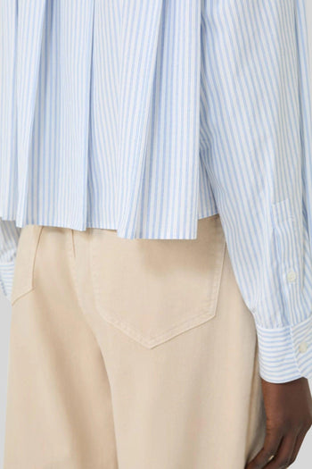 Max Mara Camicia Eden In Popeline Bianco/azzurro Donna - 2