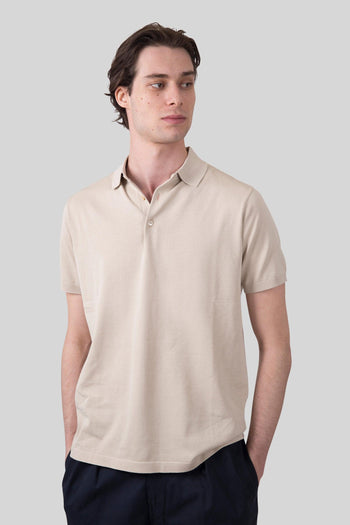 Polo In Maglia Beige Uomo - 2
