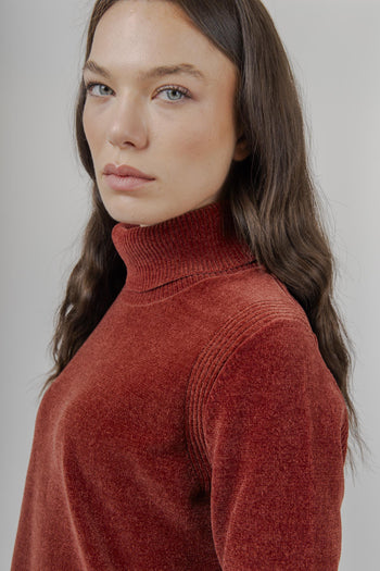 Maglia Velvet Vent Turtleneck Wom Bordeaux Donna - 7