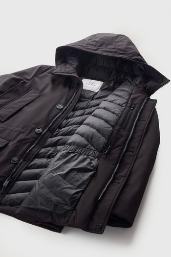 Arctic Stretch Down Parka Nero Uomo - 10