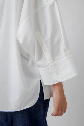 Max Mara Camicia Over In Popeline Zavorra Bianco Donna - 4