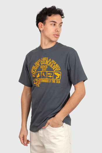 T-shirt Frontier Graphic Antracite Uomo - 3