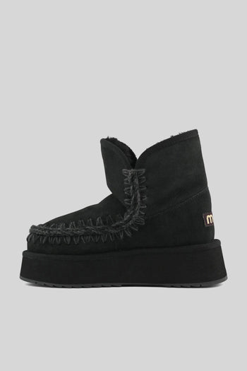 Platform Boot Suede Nero Donna - 5