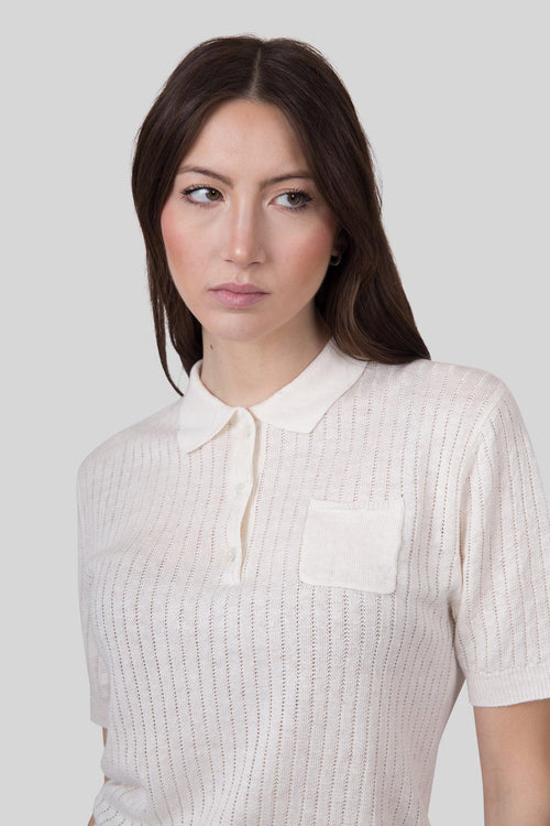 Polo In Puro Lino Naturale Donna
