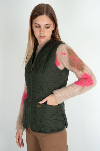 Gilet Trapuntato Betty Verde Oliva Donna - 5