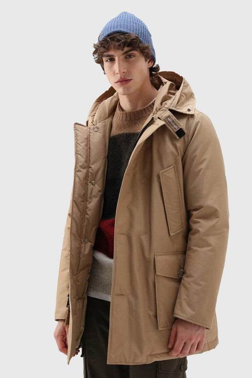 Arctic Parka In Ramar Cloth Con Pelliccia Removibile Beige Uomo - 2